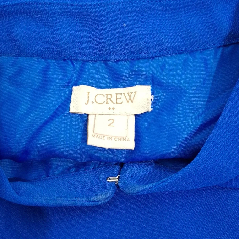J. CREW Cobalt Blue Short Sleeve Tunic Shift Dress with Pockets